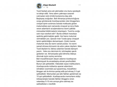 Azərbaycan məmurlarını şantaj edib, pul alan xarici blogerlərlə bağlı qalmaqal böyüyür: 