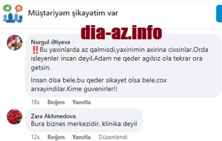 "Bura biznes mərkəzidir, klinika deyil..."